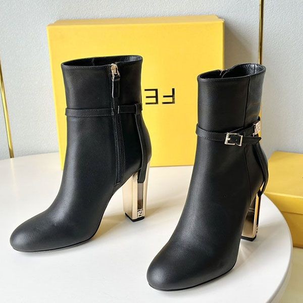 Recommended Fendi Baguette Nappa Leather Ankle Boots fej70688