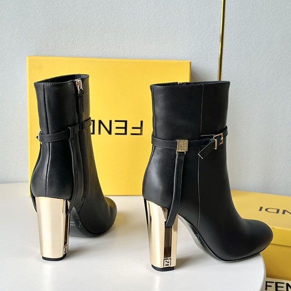 Recommended Fendi Baguette Nappa Leather Ankle Boots fej70688