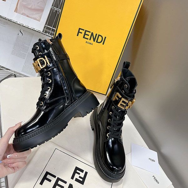 Fendi Graphie FF Biker Boots with Tracking feu27412