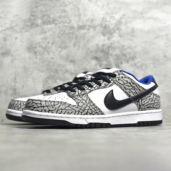 Supreme Replica x Nike Dunk Low Pro SB White/Black-Cement Grey 304292-001