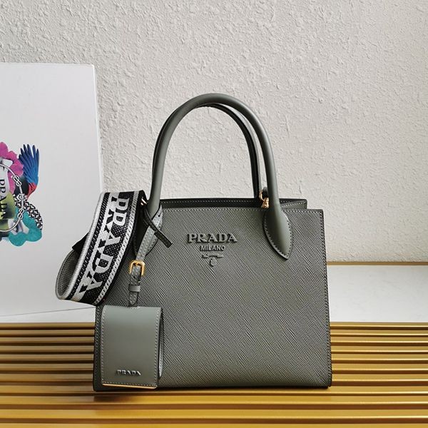 Prada Monochrome Small Fake Saffiano Bag 1BA156