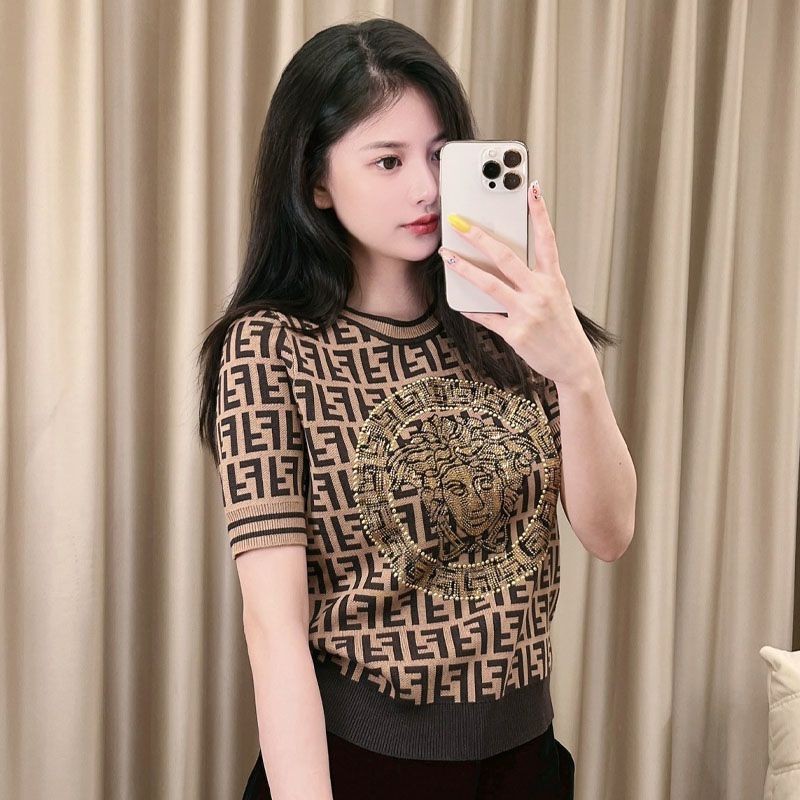 Hard to find Fendi x Versace Fendace replica FF logo printed T-shirt feg02527 Hard to find Fendi x Versace Fendace replica FF logo printed T-shirt feg02527