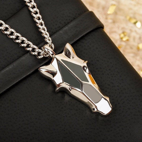 Hermes Destrier Horse Necklace Fake Pendant erq59637