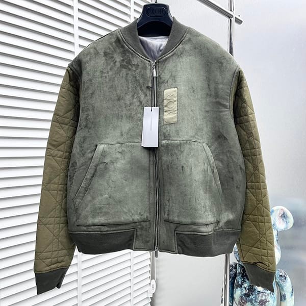 [Great Deal] Dior Replica Zip Blouson Calfskin Logo Teddy def27535