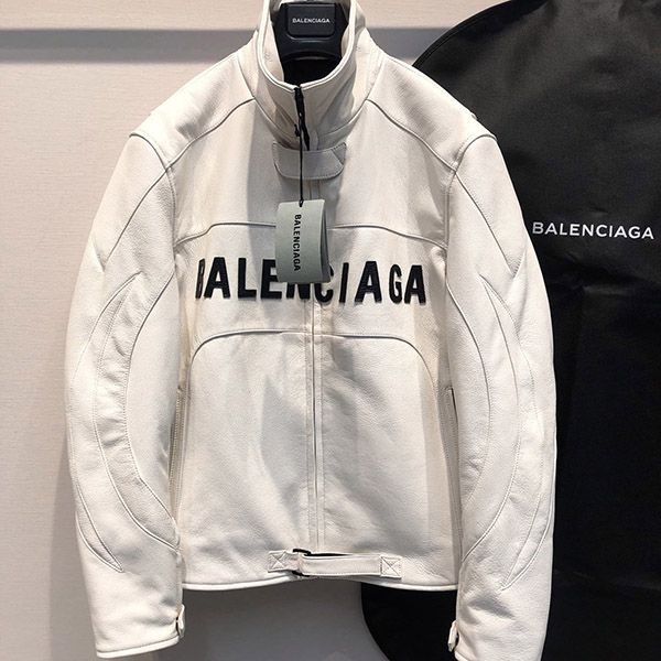 Cheap Balenciaga riders leather jacket with tracking number fake bad01810