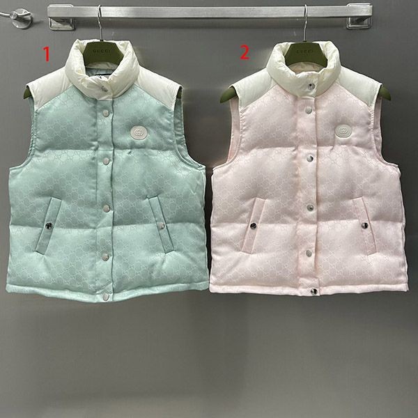 Latest and stylish Gucci GG cotton canvas padded gilet guo69922