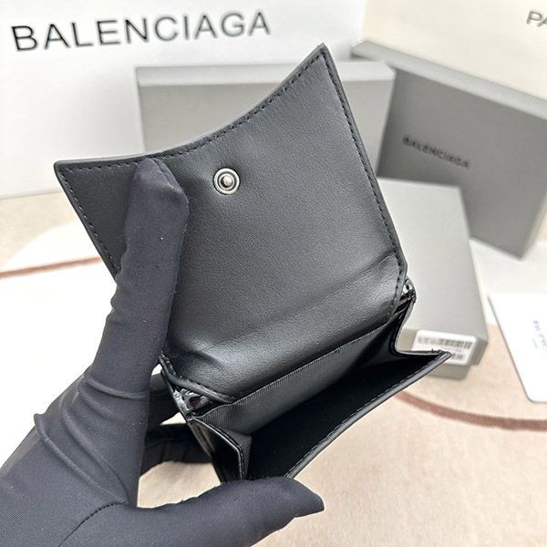 ★Safe shipping with tracking Balenciaga fake crocodile embossed mini wallet bay00612