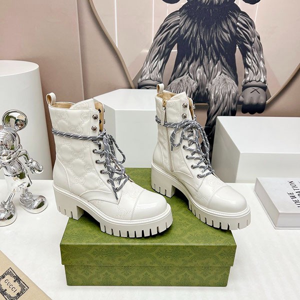 Gucci GG Matelasse Monogram Leather Up Boots Replica gul32627 Gucci GG Matelasse Monogram Leather Up Boots Replica gul32627