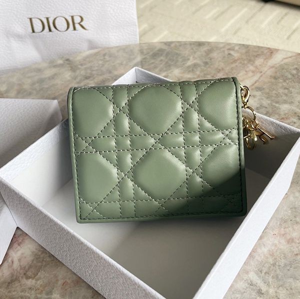 High quality???Dior☆Lady Dior mini wallet copy def49746