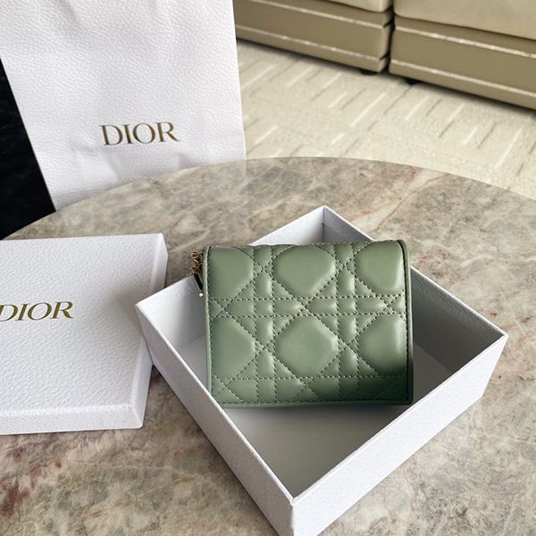 High quality???Dior☆Lady Dior mini wallet copy def49746