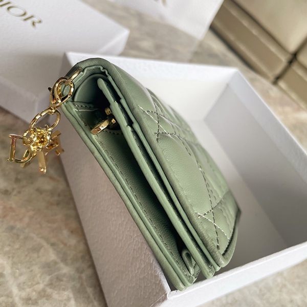 High quality???Dior☆Lady Dior mini wallet copy def49746