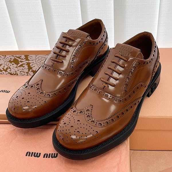 n grade recommended miumiu x churchs brogue shoes fake myl79857
