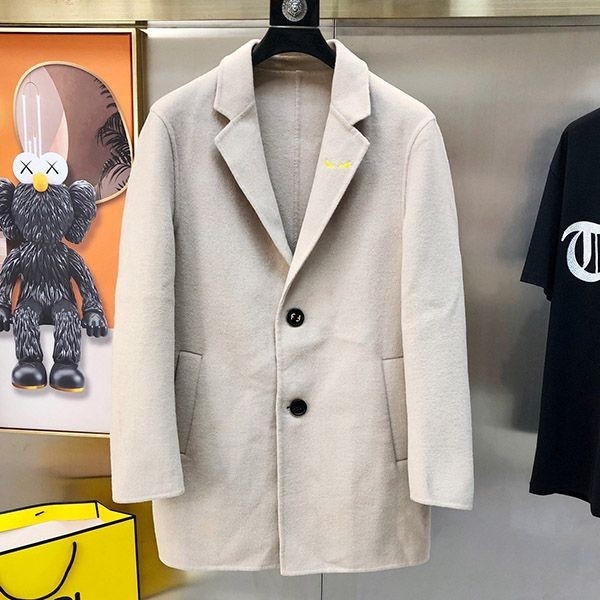 New design Fendi fur pocket overcoat fek15556