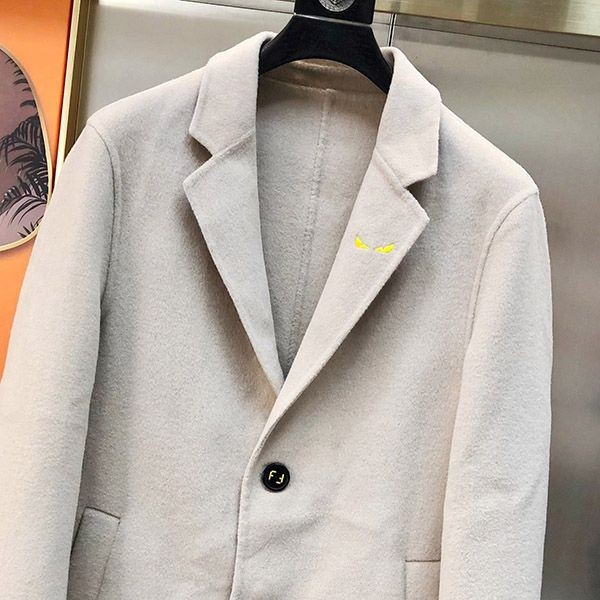 New design Fendi fur pocket overcoat fek15556