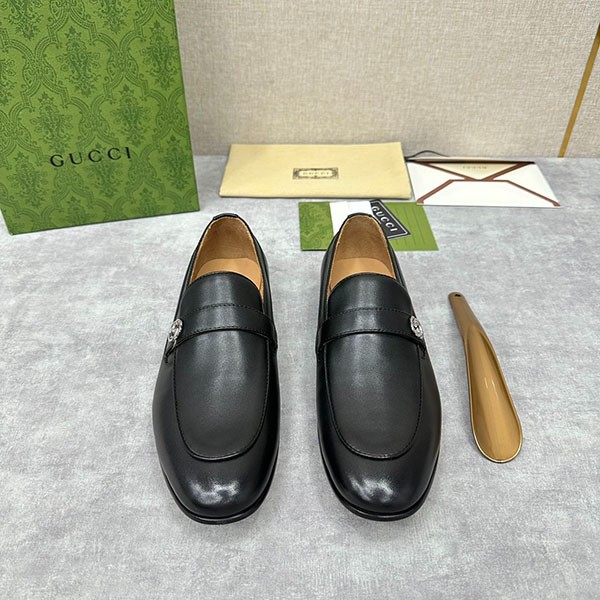 Gucci GG Detail Nappa Loafers Replica guz12408