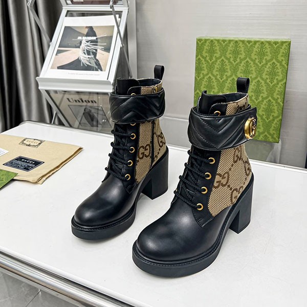 Gucci replica women's ankle boots with double G gug29036