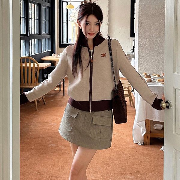 Very popular! New and super limited? Celine stand collar zip jacket replica Cei67361