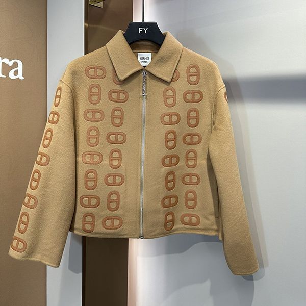 Hermes★Embroidered Leather Jacket Copy★Chaine d'Ancre H3E0138 ero22071 Hermes★Embroidered Leather Jacket Copy★Chaine d'Ancre H3E0138 ero22071