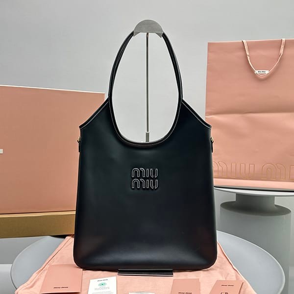 Free shipping Miu Miu fake lettering logo leather shopping bag myy37980 Free shipping Miu Miu fake lettering logo leather shopping bag myy37980