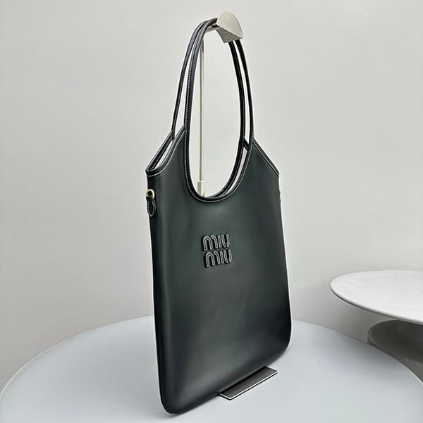 Free shipping Miu Miu fake lettering logo leather shopping bag myy37980