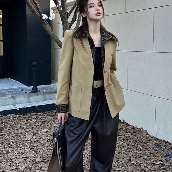 Fendi FF Belt Caddy Blazer Jacket Replica feb40492 Fendi FF Belt Caddy Blazer Jacket Replica feb40492