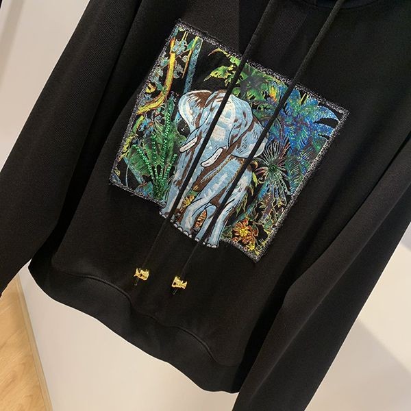 Popular all over the world? Dior elephant embroidered hoodie replica der88685