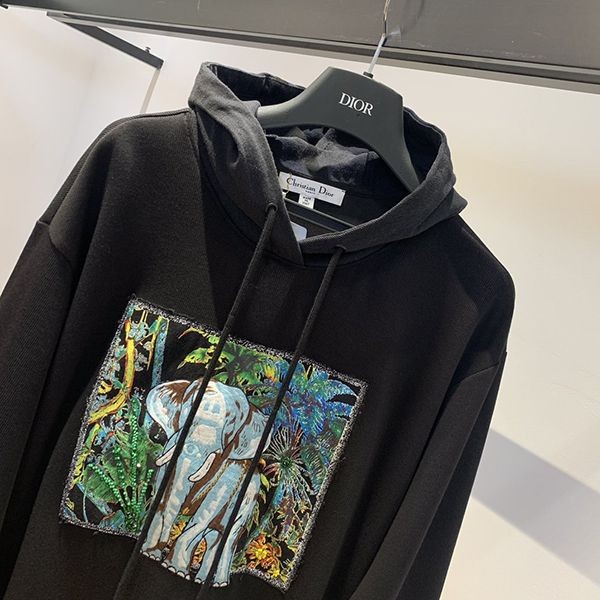 Popular all over the world? Dior elephant embroidered hoodie replica der88685