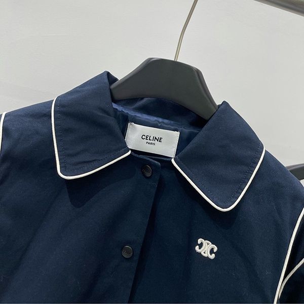 Comfortable Celine Navy Blue Jacket Replica Ces03198