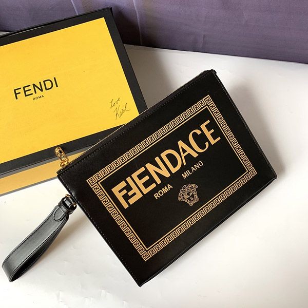 Fendi x Versace Replica Pouch Clutch Bag 7VA491AJJ2F15HM Fendi x Versace Replica Pouch Clutch Bag 7VA491AJJ2F15HM