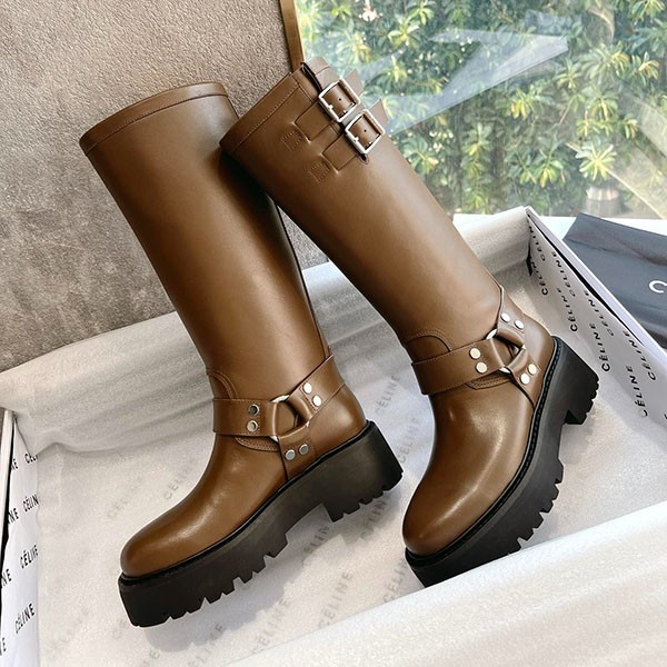 Celine Biker High Boots Replica Cep21827