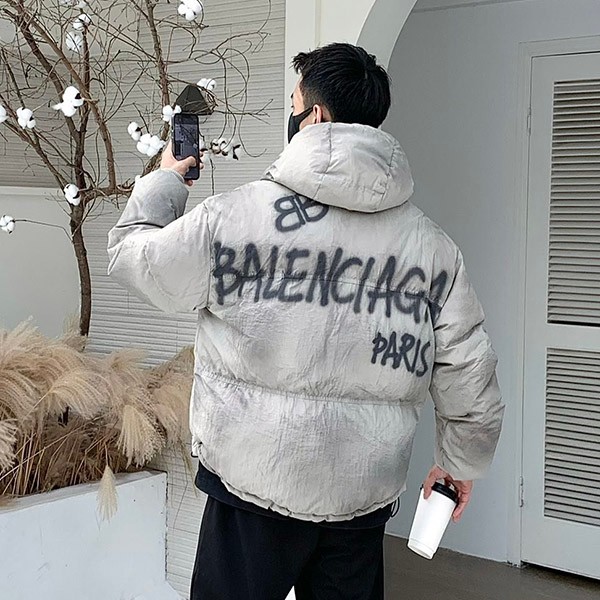 Balenciaga Replica Logo Down Hoodie Jacket baf36920 Balenciaga Replica Logo Down Hoodie Jacket baf36920