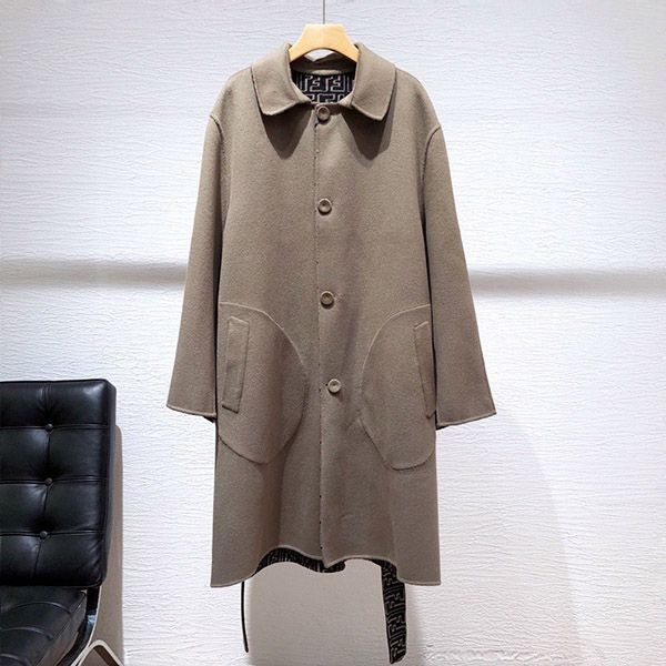 Free shipping Fendi printed wool/silk coat replica fec79174