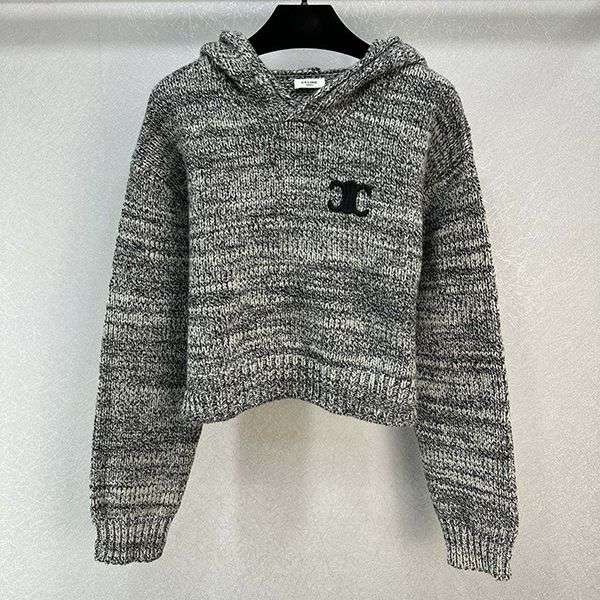 Celine wool knit hoodie loved by many celebrities, fake Ceu40421
