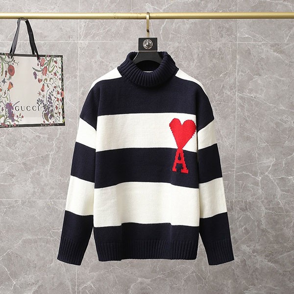 Ami Paris Turtleneck Knit Sweater Replica amk01881 Ami Paris Turtleneck Knit Sweater Replica amk01881