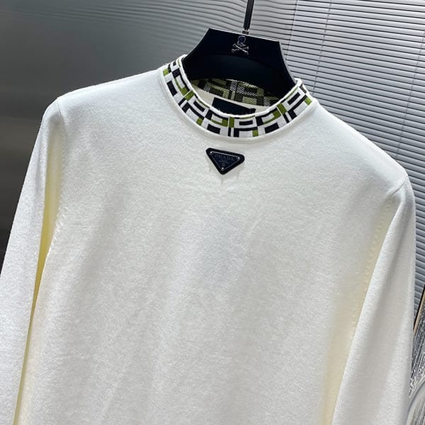 Immediate shipping Prada superfine wool crew neck sweater replica puh44146