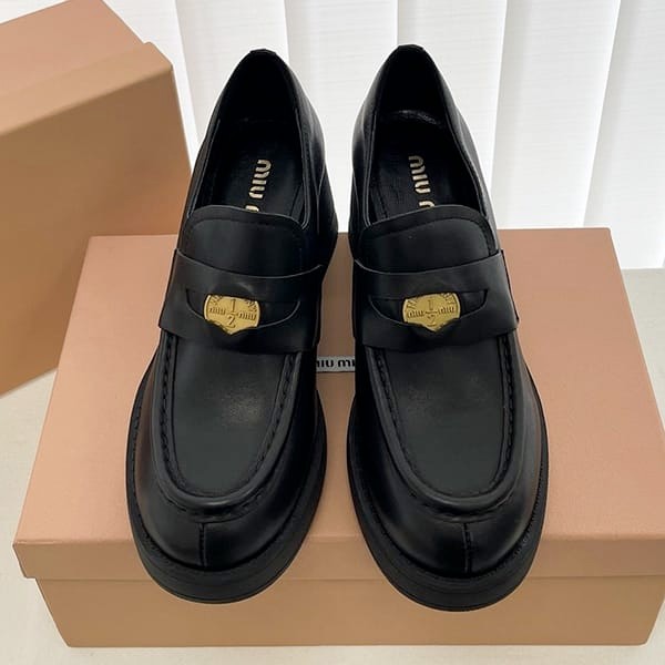 Miu Miu Logo Leather Loafers Shoes Heels Fake with Tracking 5D820D_3G48_ F0009FDX75 Miu Miu Logo Leather Loafers Shoes Heels Fake with Tracking 5D820D_3G48_ F0009FDX75