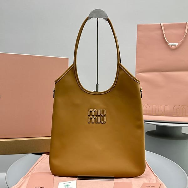Rare Miu Miu replica lettering logo leather shopping bag myu83933 Rare Miu Miu replica lettering logo leather shopping bag myu83933