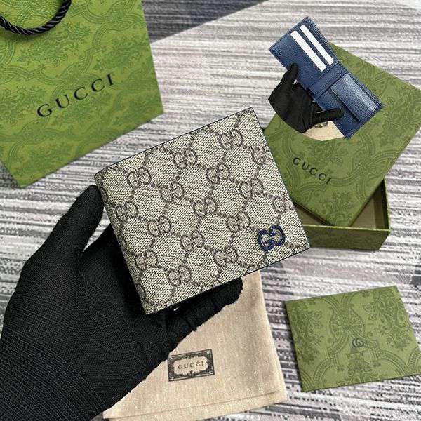 Extremely rare! Gucci GG Supreme bi-fold wallet replica guf61716