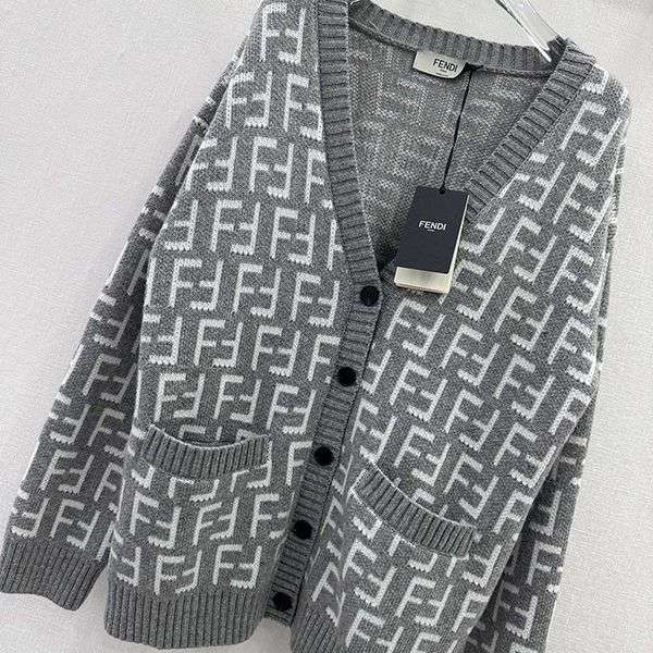 Popular classic Fendi FF logo knit cardigan fake fee86124