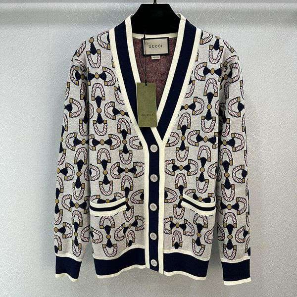 Stylish? Gucci Horsebit Jacquard Cardigan, Grade N, gud08226 Stylish? Gucci Horsebit Jacquard Cardigan, Grade N, gud08226