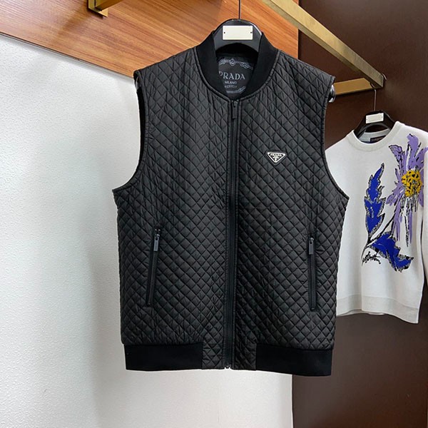 Prada quilted zip vest replica puh03593