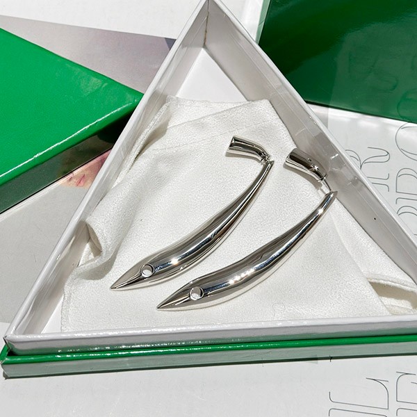 Bottega Veneta Replica Sterling Silver Sardine Earrings Featured in Vogue boh01155