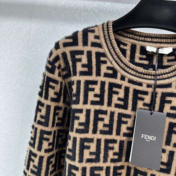 Super popular Fendi FF motif crew neck sweater replica fey97793