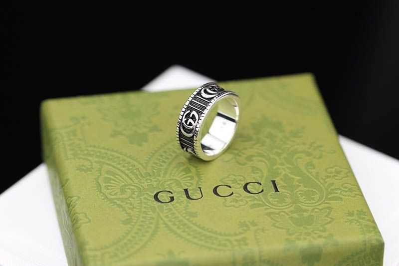 Very popular! Gucci replica double G silver ring gul23751 Very popular! Gucci replica double G silver ring gul23751
