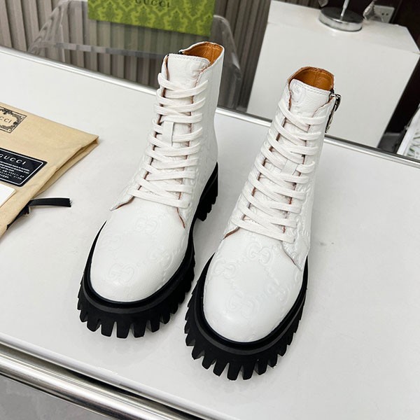 Gucci Women's GG Leather Boots Replica guo46224