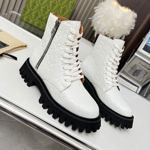 Gucci Women's GG Leather Boots Replica guo46224