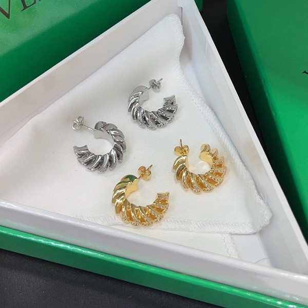 Bottega New Pillar Hoop Earrings Replica Popular Gold Silver boe10494 Bottega New Pillar Hoop Earrings Replica Popular Gold Silver boe10494