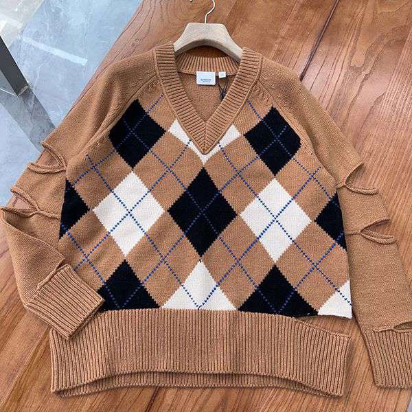 Burberry Argyle Cutout Cardigan Replica [Popular Item] Bam20622