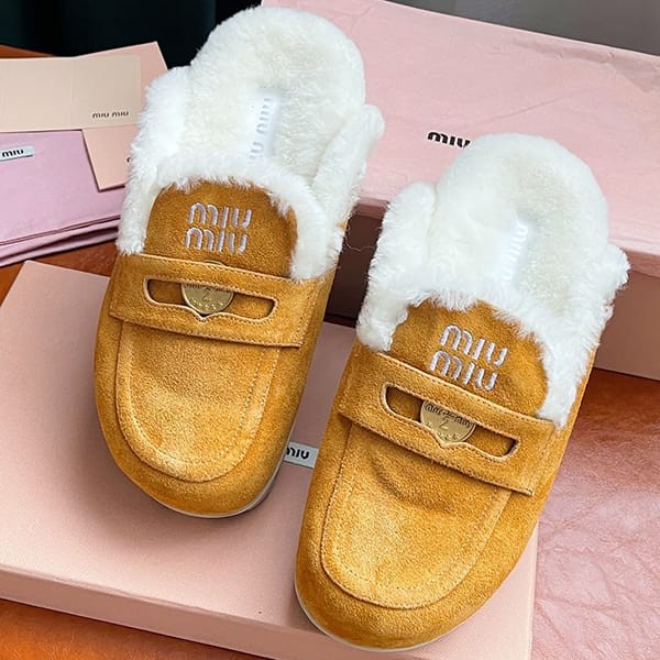 Luxury brand Miu Miu replica suede boa calfskin shearling shoes myx81598 Luxury brand Miu Miu replica suede boa calfskin shearling shoes myx81598