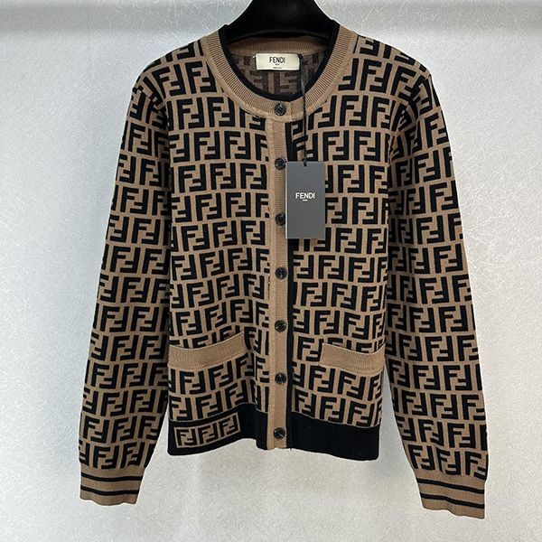 Fendi knit sweater replica multicolored cashmere FF motif fep00306 Fendi knit sweater replica multicolored cashmere FF motif fep00306